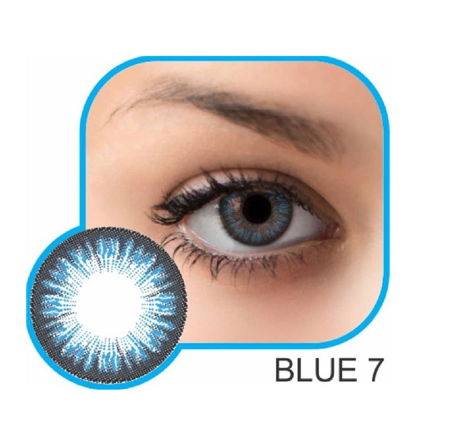 لنز آبی تیره دور مشکی گلامور Blue 07